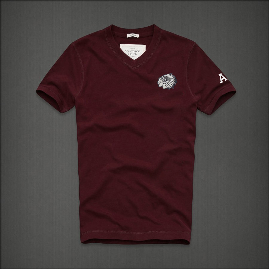 Abercrombie Fitch Hombres cuello en V Corto Remera AF5600
